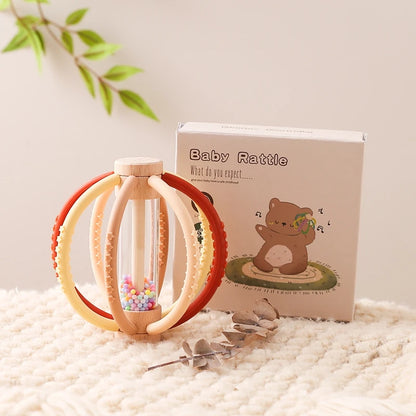 Baby Rattle Toy Wooden Rain Drum With Silicone Baby Sensory Touch Toy Newborn Dental Care Gum Anti-eating Hand Molar Stick Gif
Montessori Baby Toy Wooden Rain Drum With Silicone | Sensory Touch Toy