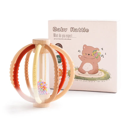Baby Rattle Toy Wooden Rain Drum With Silicone Baby Sensory Touch Toy Newborn Dental Care Gum Anti-eating Hand Molar Stick Gif
Montessori Baby Toy Wooden Rain Drum With Silicone | Sensory Touch Toy