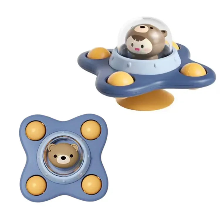 Cartoon Suction Cup Spinner Toy Baby Bath Toys Hand Spinning Toys with Suction Cup Water Play Toy Educational Toys for Baby Kid