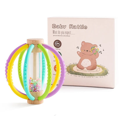 Baby Rattle Toy Wooden Rain Drum With Silicone Baby Sensory Touch Toy Newborn Dental Care Gum Anti-eating Hand Molar Stick Gif
Montessori Baby Toy Wooden Rain Drum With Silicone | Sensory Touch Toy