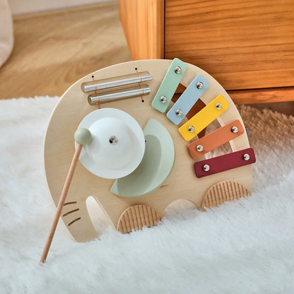 Montessori Wooden 5 Tones Multicolor Xylophone Wood Musical Instrument Toys For Baby Kids Puzzles Early Learning Games Baby Gift