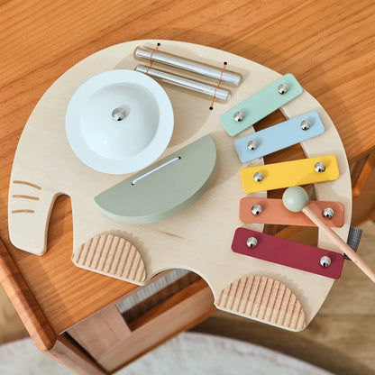 Montessori Wooden 5 Tones Multicolor Xylophone Wood Musical Instrument Toys For Baby Kids Puzzles Early Learning Games Baby Gift