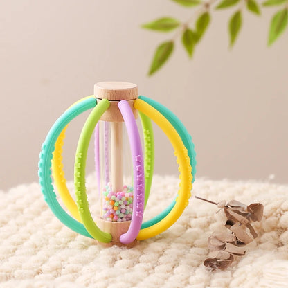 Baby Rattle Toy Wooden Rain Drum With Silicone Baby Sensory Touch Toy Newborn Dental Care Gum Anti-eating Hand Molar Stick Gif
Montessori Baby Toy Wooden Rain Drum With Silicone | Sensory Touch Toy
