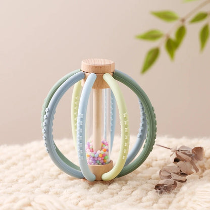 Baby Rattle Toy Wooden Rain Drum With Silicone Baby Sensory Touch Toy Newborn Dental Care Gum Anti-eating Hand Molar Stick Gif
Montessori Baby Toy Wooden Rain Drum With Silicone | Sensory Touch Toy
