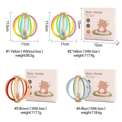 Baby Rattle Toy Wooden Rain Drum With Silicone Baby Sensory Touch Toy Newborn Dental Care Gum Anti-eating Hand Molar Stick Gif
Montessori Baby Toy Wooden Rain Drum With Silicone | Sensory Touch Toy