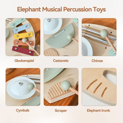 Montessori Wooden 5 Tones Multicolor Xylophone Wood Musical Instrument Toys For Baby Kids Puzzles Early Learning Games Baby Gift